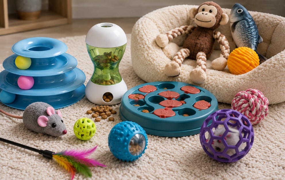 Lot de jouets interactifs pour chien et chat