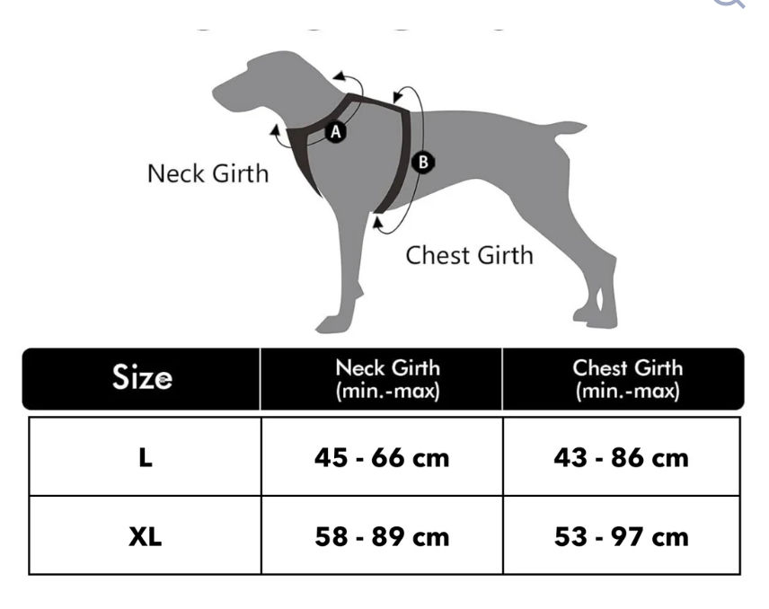 Harnais pour chiens de taille grande