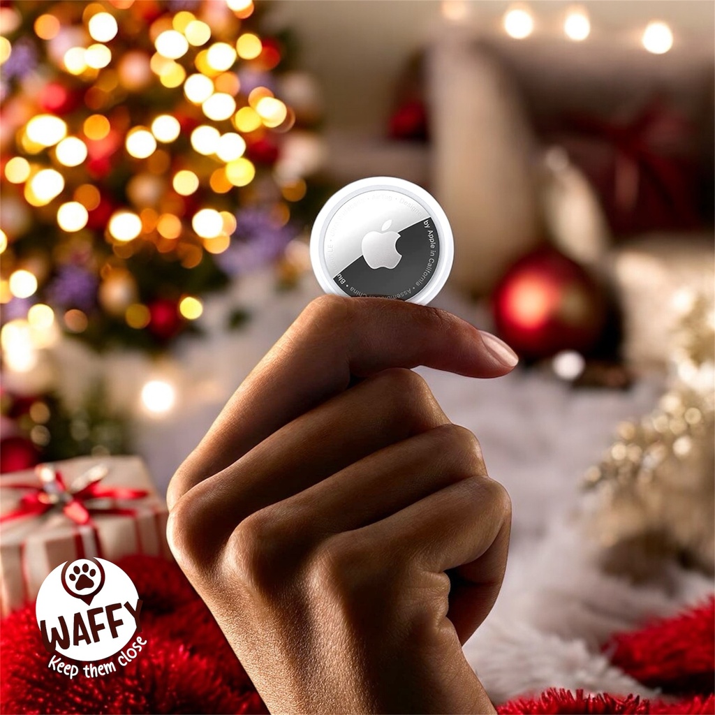 Collier en cuir WAFFY compatible AirTag 