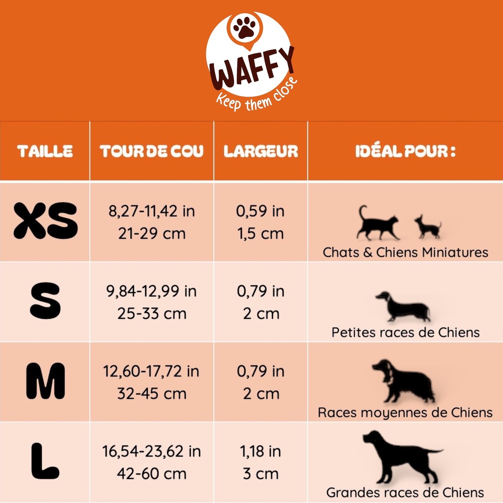 Collier en cuir WAFFY compatible AirTag 