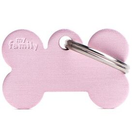 Médaille Basic Os Petit Rose en Aluminium