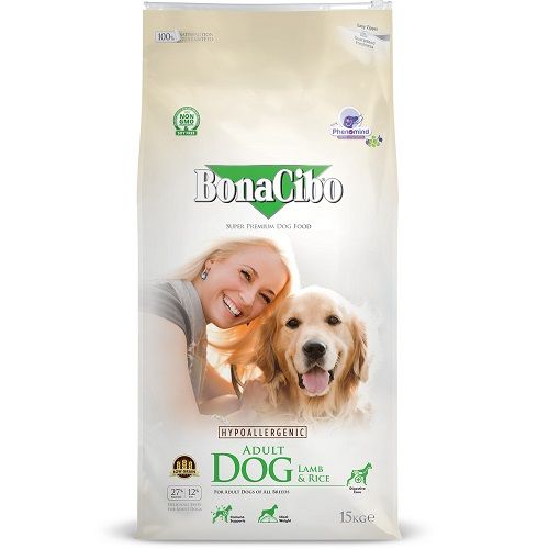 Bonacibo Formule DIGEST ou SENSITIVE Croquettes Low Grain et Hypoallergeniques pour Chiens adultes (à l'agneau & riz)
