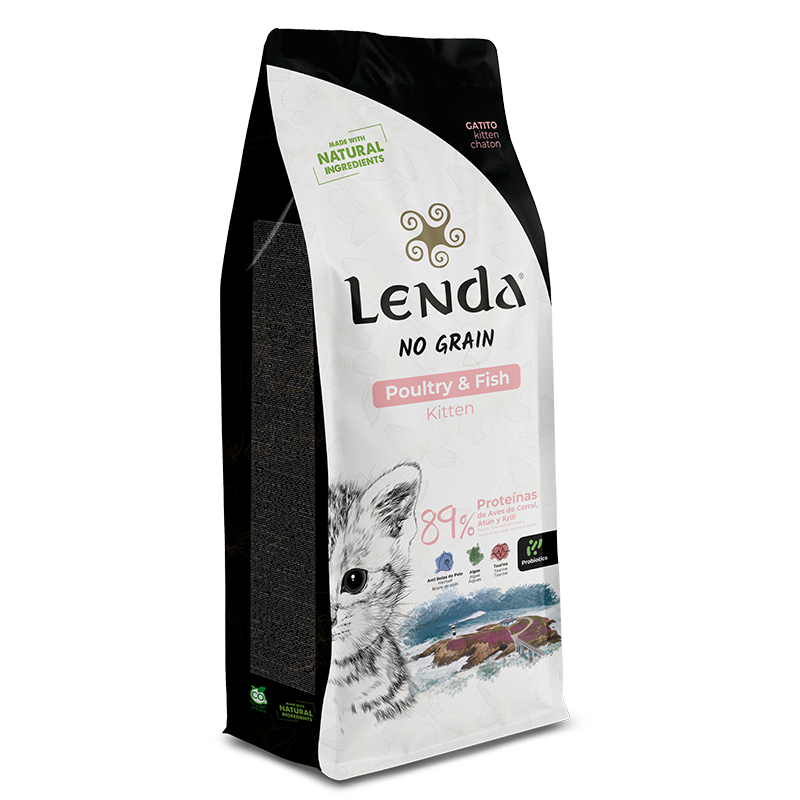 Croquette Lenda Kitten Chaton Grain-Free Volaille & Poisson 2kg (2-12 Mois)