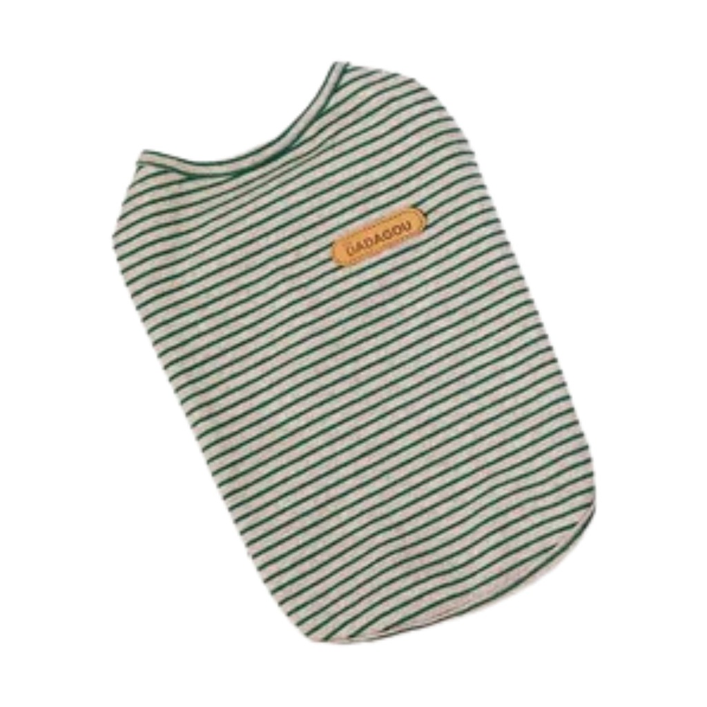 T-shirt Rayé pour Chien – Haut en Coton Léger pour Petits Animaux