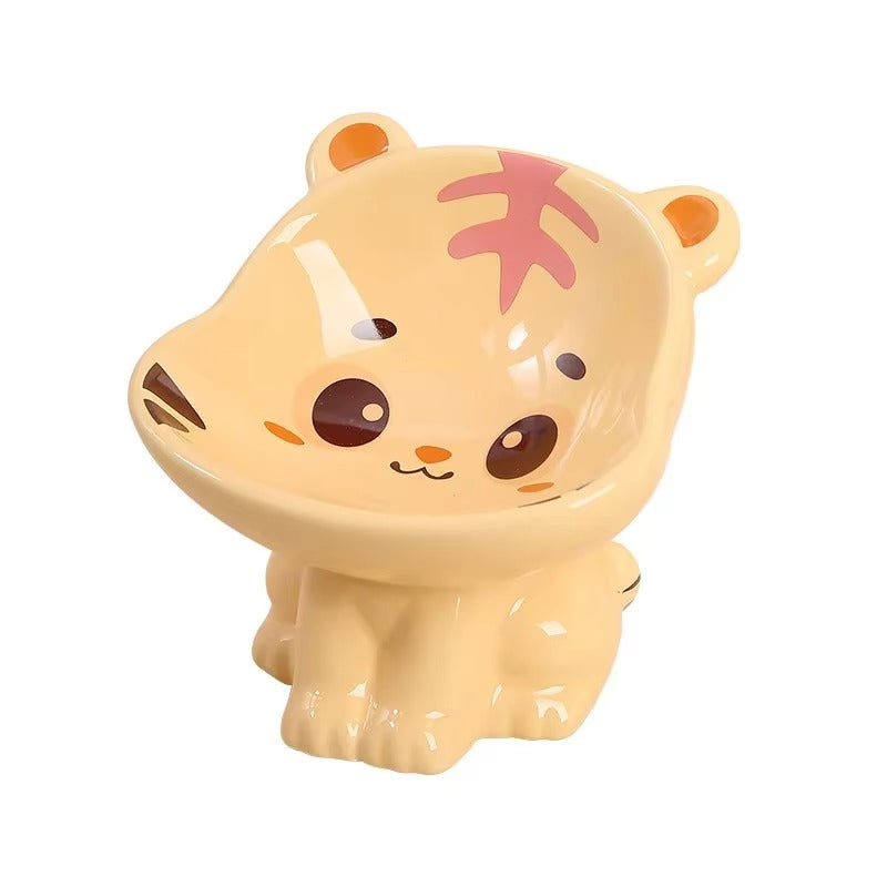 Gamelle Chat Surélevée en Céramique – Design Incliné
