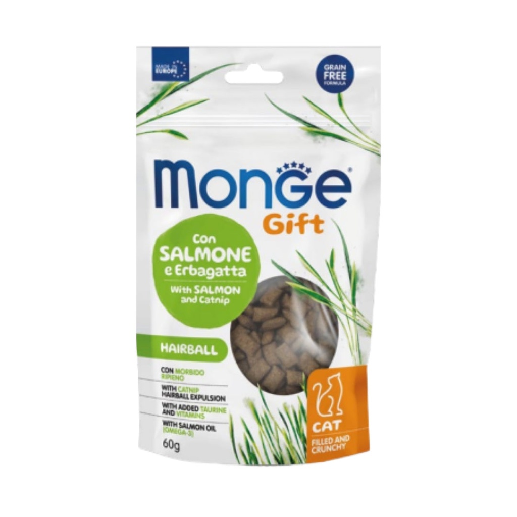Monge Gift Friandises Croquantes Chat Anti-Boules de Poils – Saumon