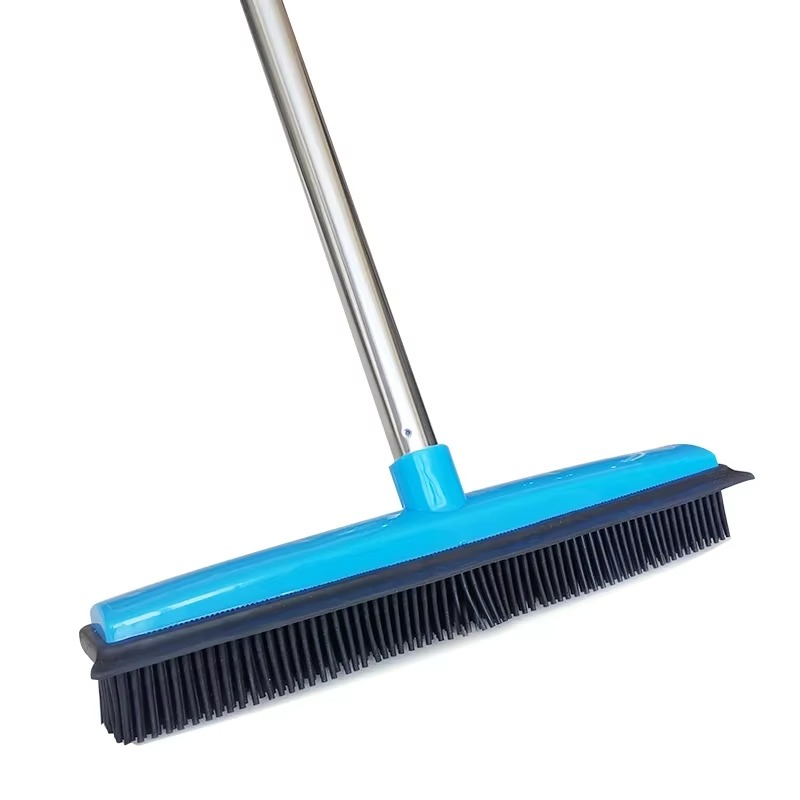 Balai électrostatique en silicone avec manche extensible