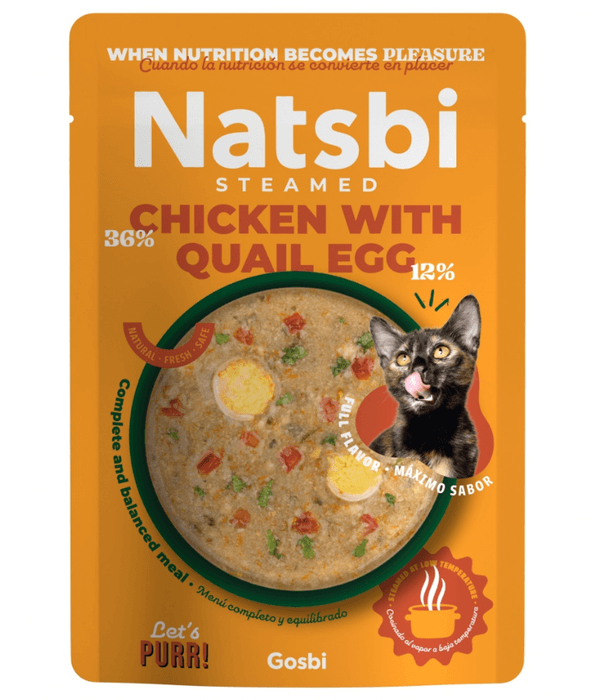 Natsbi Steamed Poulet et Oeuf De Caille 80g
