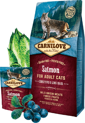 Carnilove Salmon Adult Sensitive Long Hair 400g/2Kg/6Kg