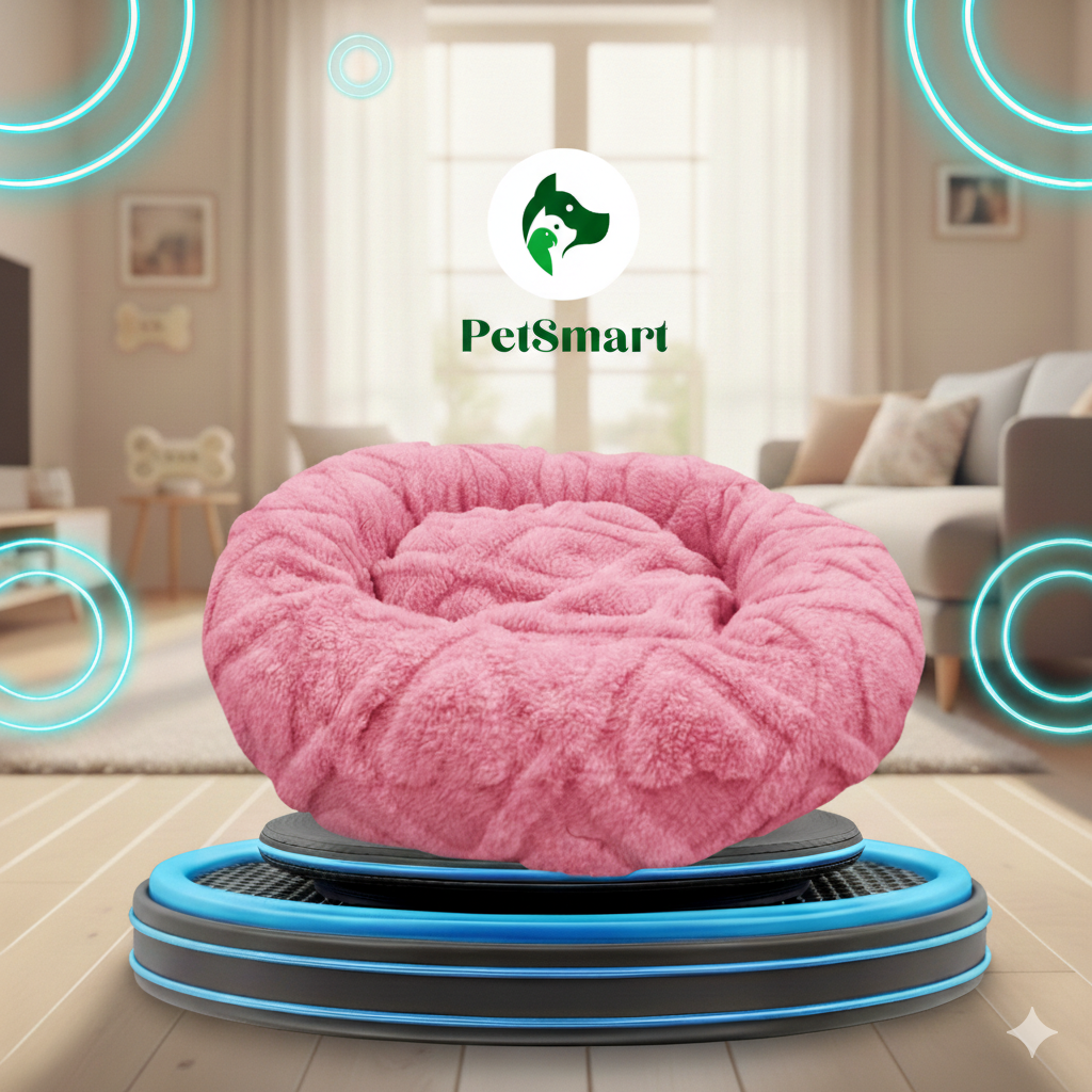 Pet One – سرير دائري فائق النعومة للكلاب والقطط (مقاس M)