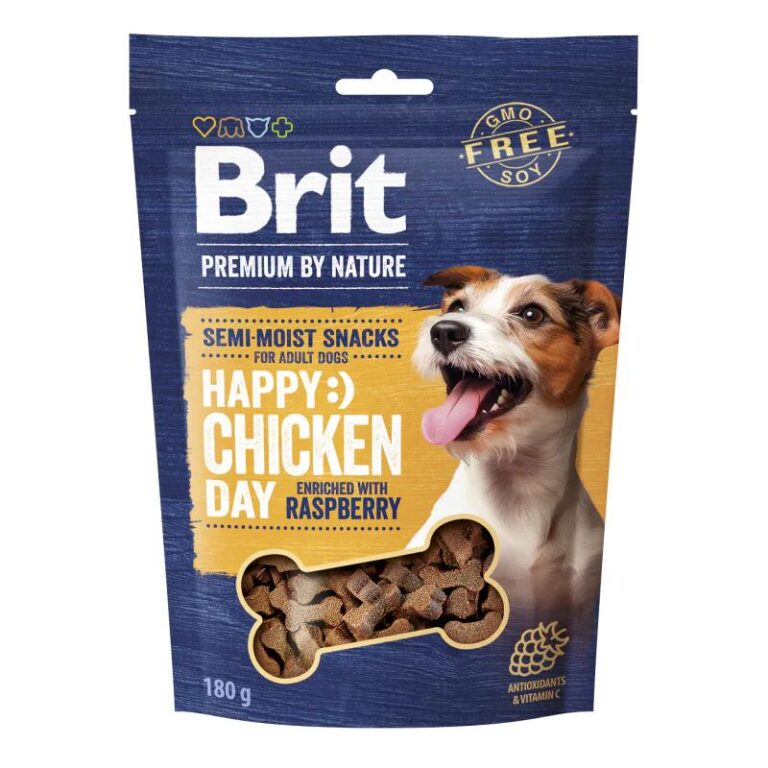 Brit Premium by Nature Dog Semi-moist Snacks Chicken with Raspberry (Saumon à l’aneth) 180 gr