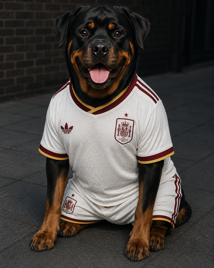 Maillot Football Espagne pour chien – Édition La Roja – Taille XL