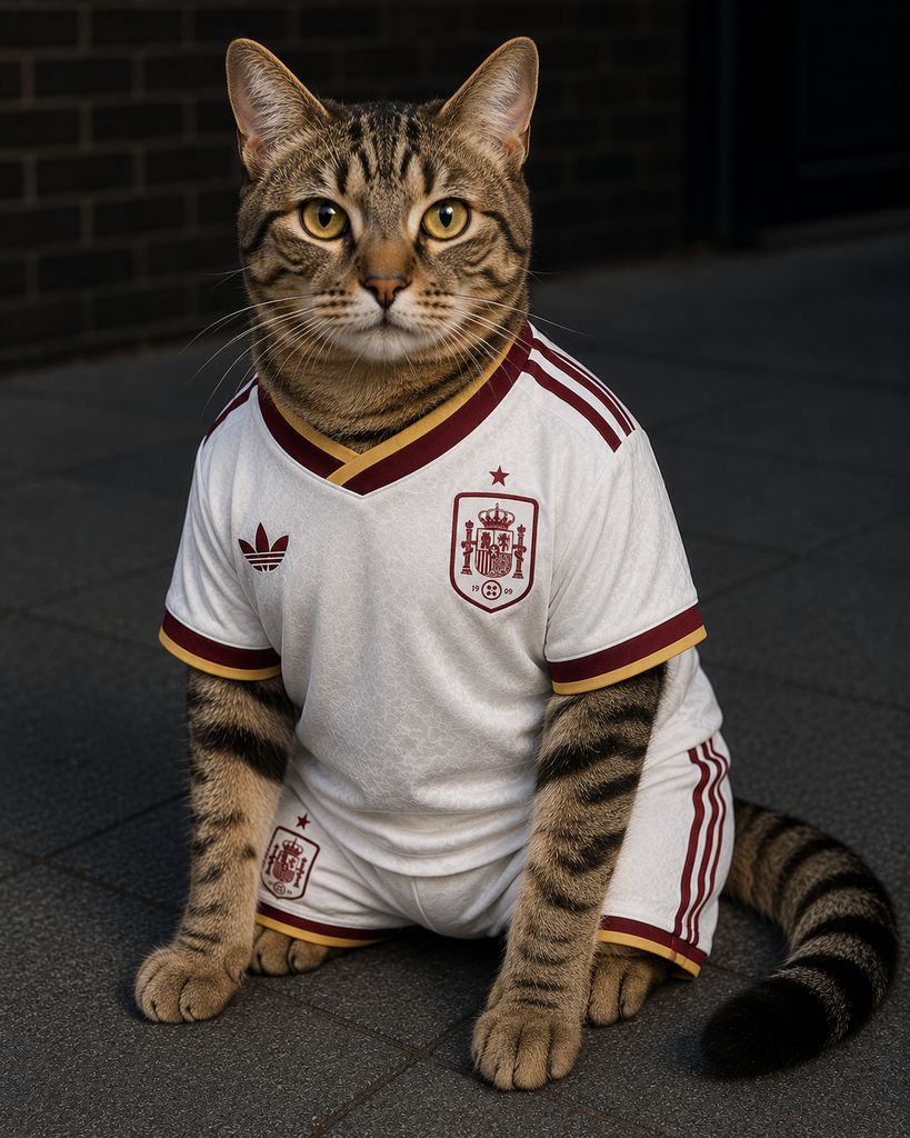 Maillot Football Espagne pour chat – Édition La Roja – Taille XS