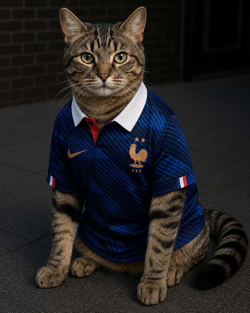 Maillot Football France pour chat – Édition Les Bleus – Taille XS