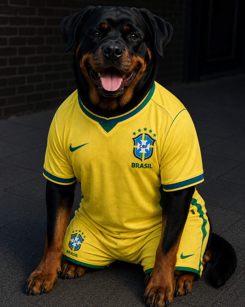 Maillot Football Brésil pour chien – Édition La Seleção – Taille XS