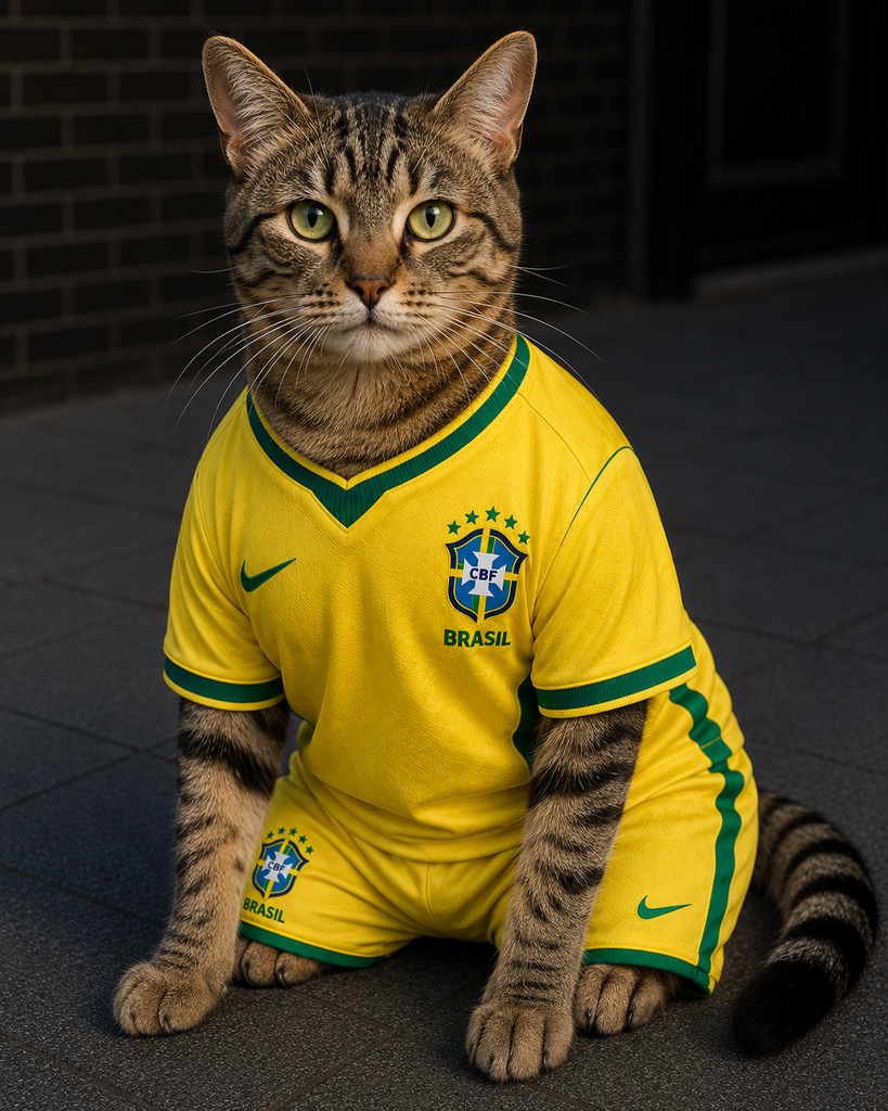 Maillot Football Brésil pour chat – Édition La Seleção – Taille M