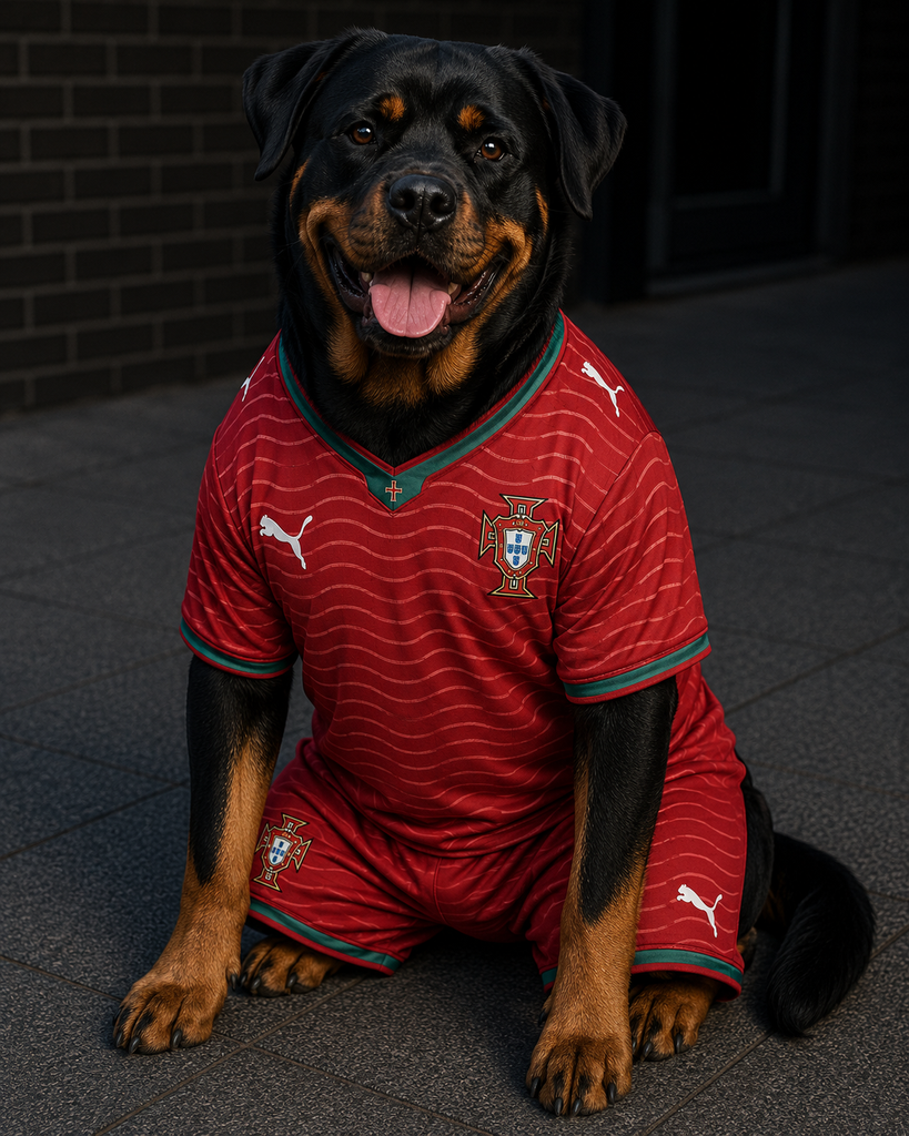 Maillot Football Portugal pour chien – Édition A Seleção das Quinas – Taille XL