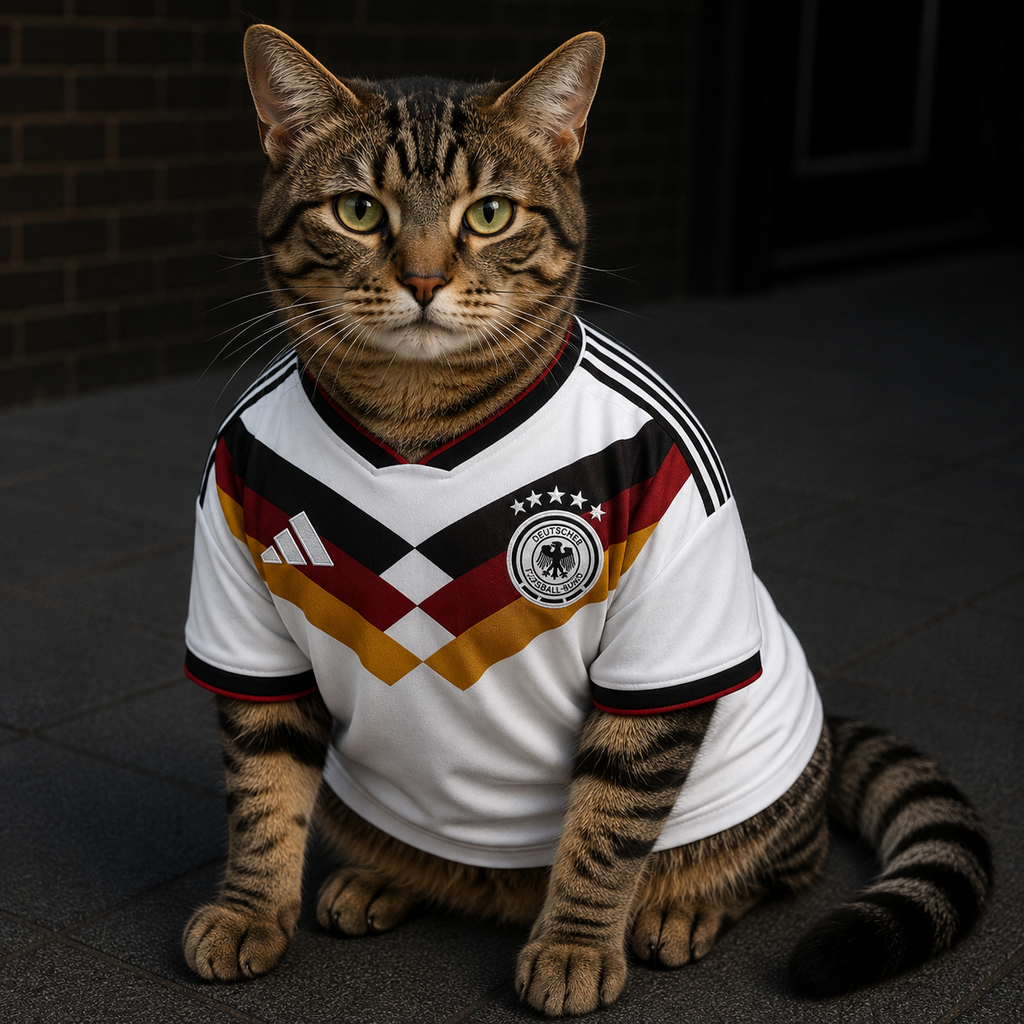 Maillot Football Allemagne pour chat – Édition Die Mannschaft – Taille XS