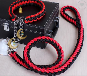 Pack Laisse & Collier Robuste — Black