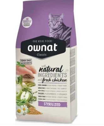 Croquettes Ownat classic sterilized pour chat adulte stérilisé – 4kg