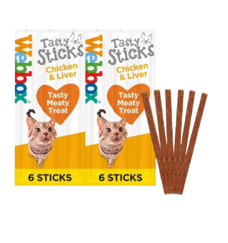 Webbox Tasty Sticks Friandises pour Chats au Poulet et au Foie
