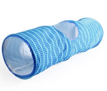 Jouet Tunnel pour chat All For Paws Bleu