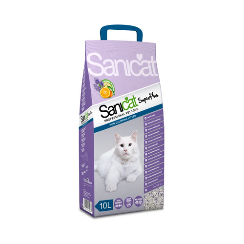 Litière pour chat - Sanicat Superplus parfumée 10 L (prix affiché) / 20 L