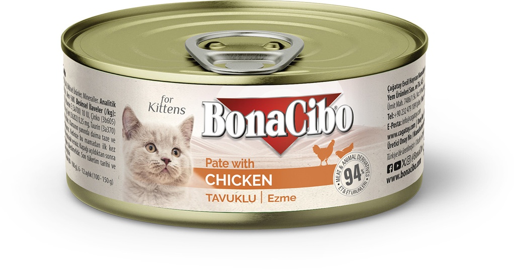 Pâté BONACIBO Chat à la Sardine et au thon 85

gr