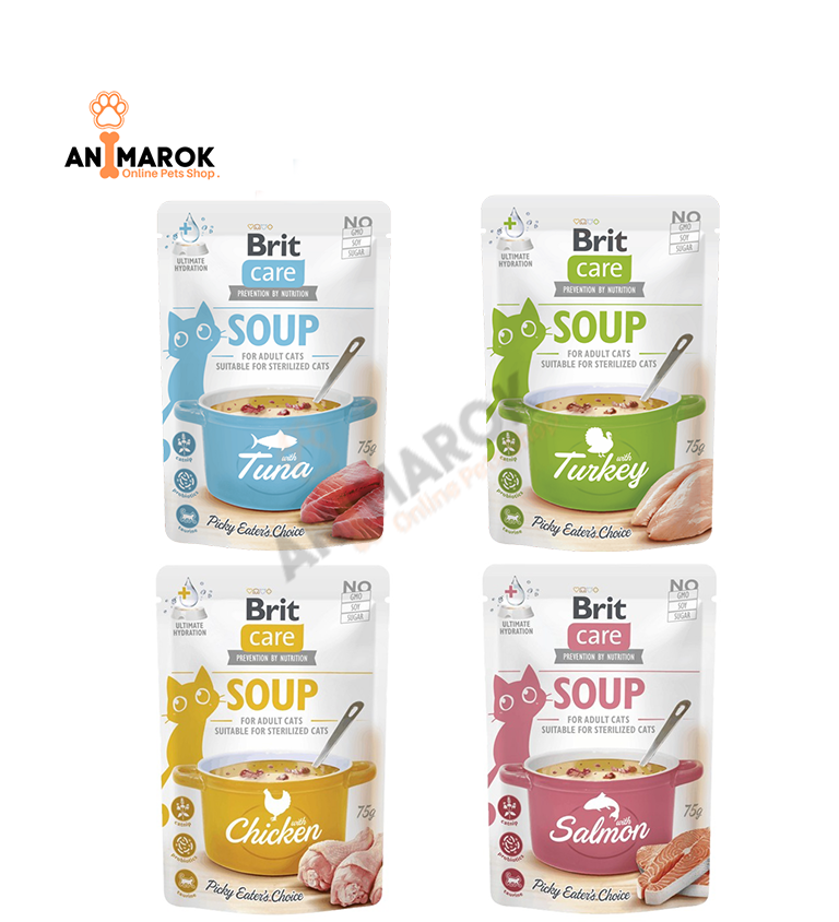 Brit Car Adult Cat Soup Salmon 75g
