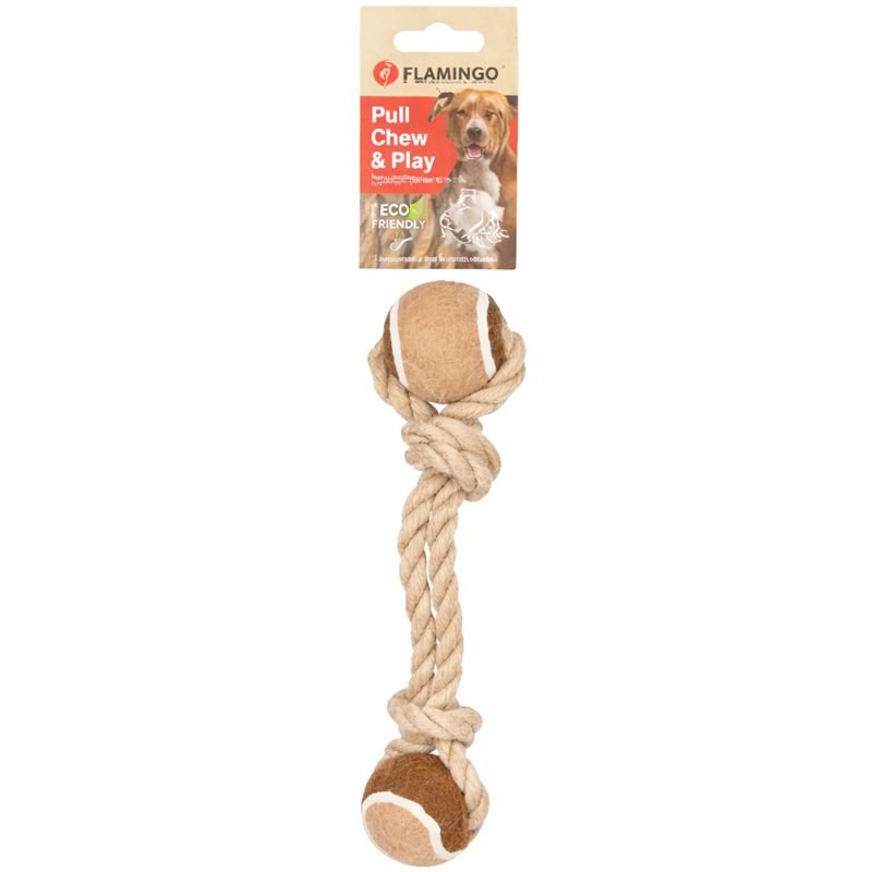 JOUET CORD TENNIS POIGNEE 40CM