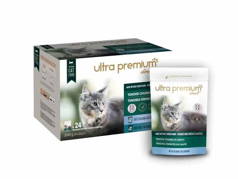Tendres émincés en sauce au saumon et cabillaud Sans céréales – 85 gr