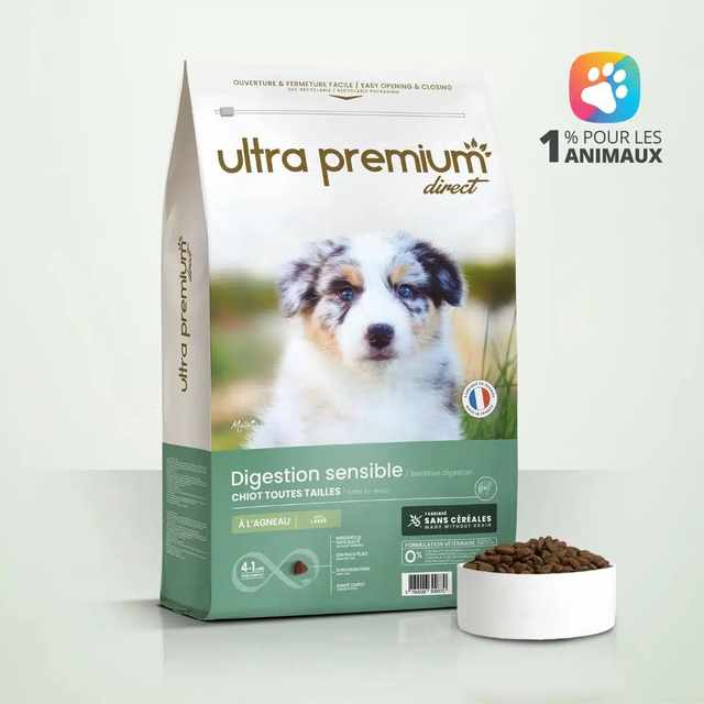Ultra Premium Chiot digestion sensible toutes tailles Croquettes sans céréales – 12kg