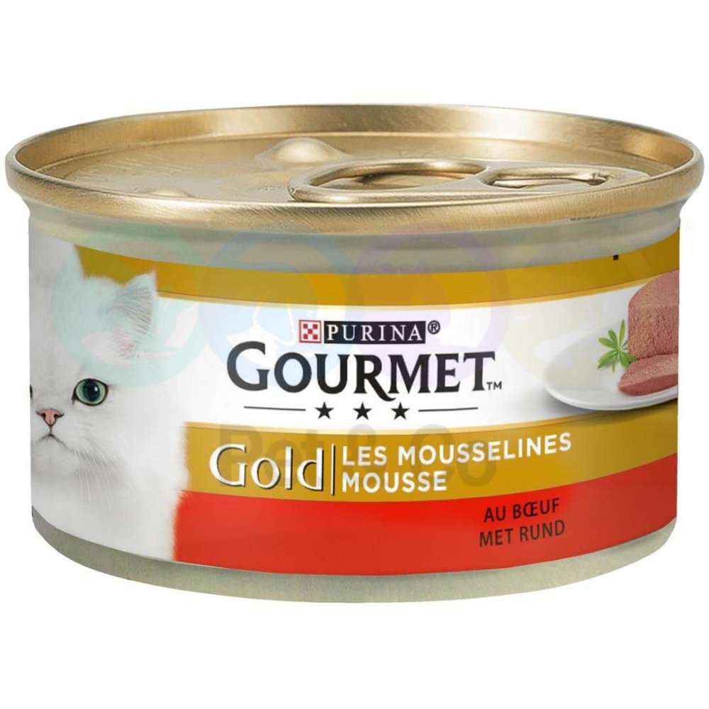 Gourmet Gold Mousse for Cats with Beef 85g