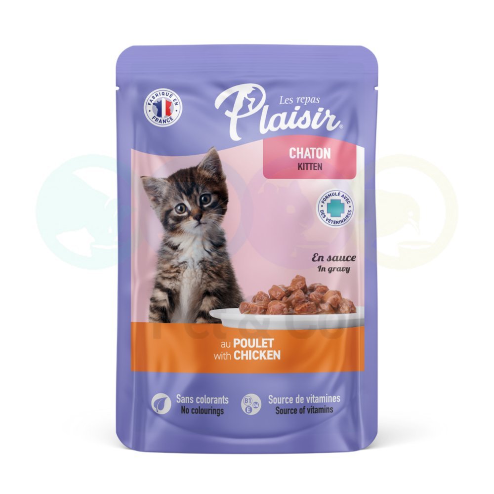 Plaisir Chunks in Gravy for Kittens with Chicken 100g