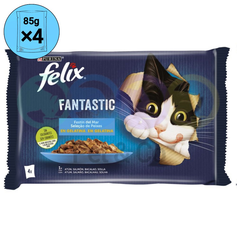 Felix Chunks in Jelly for Cats with Fish 4×85g