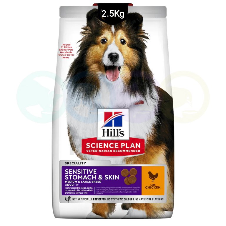 Hill's Kibbles for Dogs with Sensitive Stomach &amp; Skin with Chicken 2.5Kg