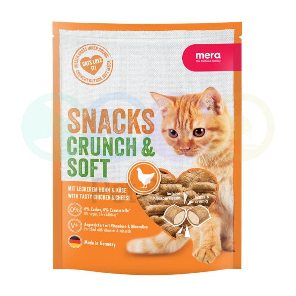 Mera Snacks for Cats Crunch & Soft with Chicken 200g
