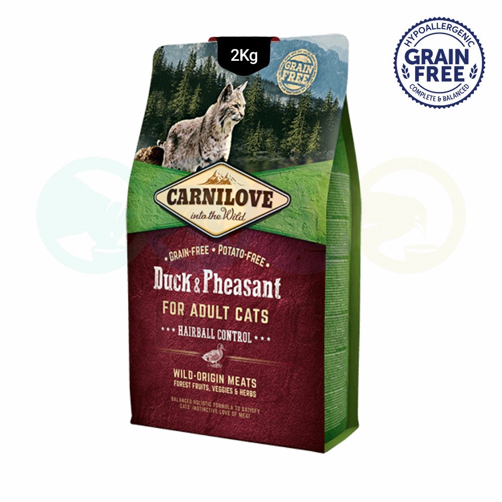 Carnilove Kibbles for Cats Hairball Control with Duck & Pheasant 2Kg