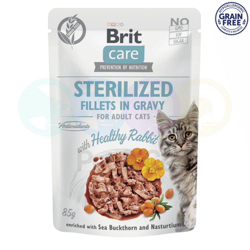 Brit Care Fillets in Gravy with Rabbit for Sterilized cats 85g