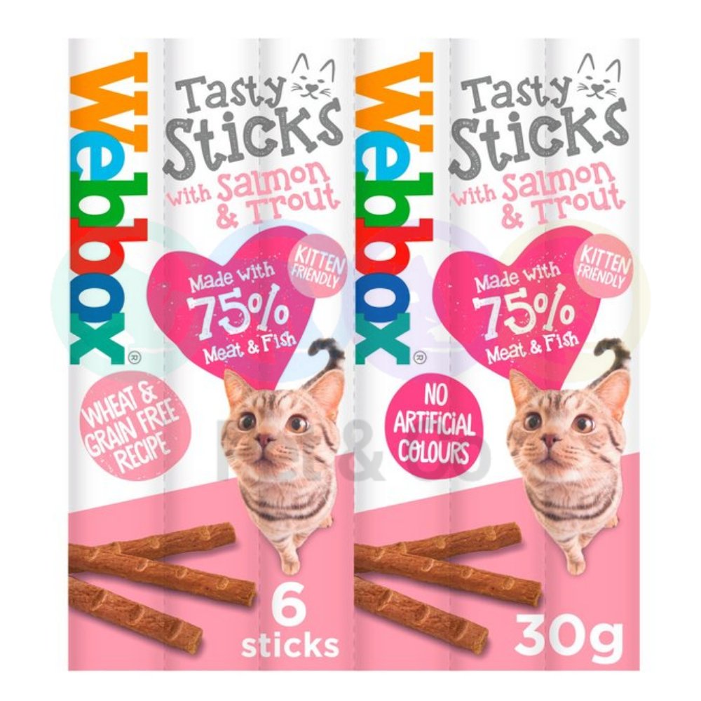 Webbox Sticks for Cats with Salmon &amp; Trout 6×5g