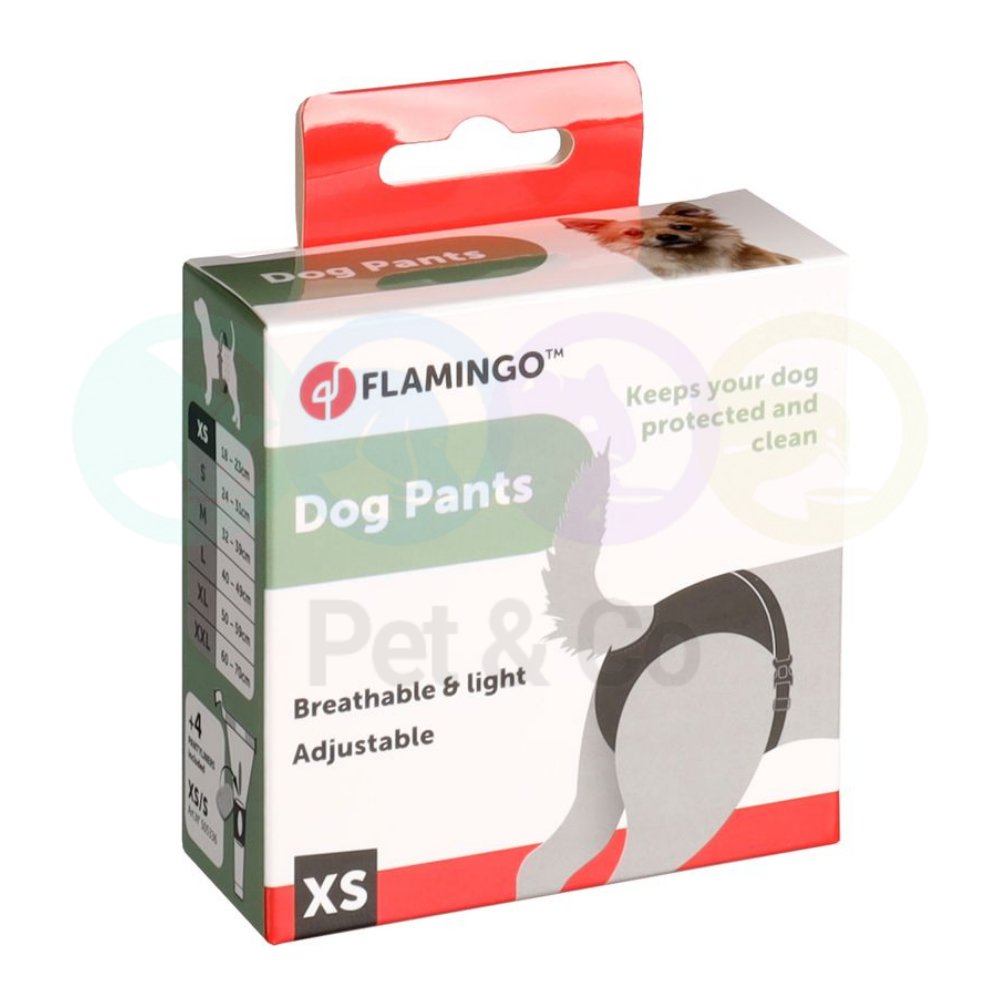 Slip de protection pour chiennes de petite taille XS Sasha - Flamingo