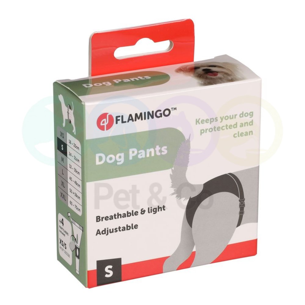 Slip de protection pour chiennes de petite taille S Sasha - Flamingo