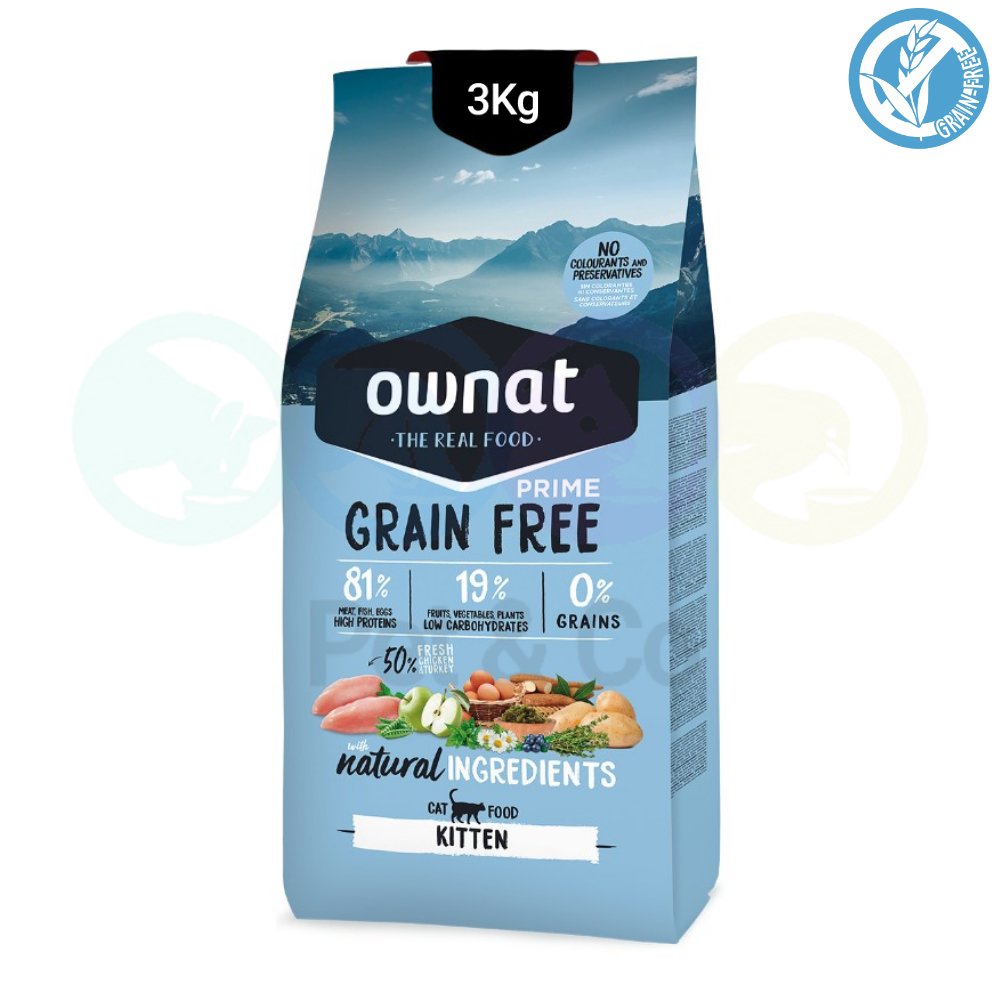 OWNAT Grain-Free Kibbles for Kittens 3Kg