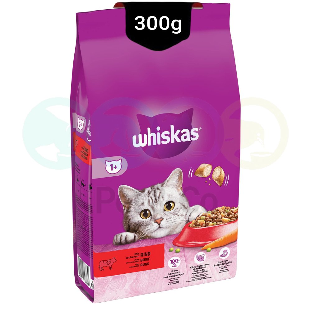 Whiskas Kibbles for Cats with Beef 300g