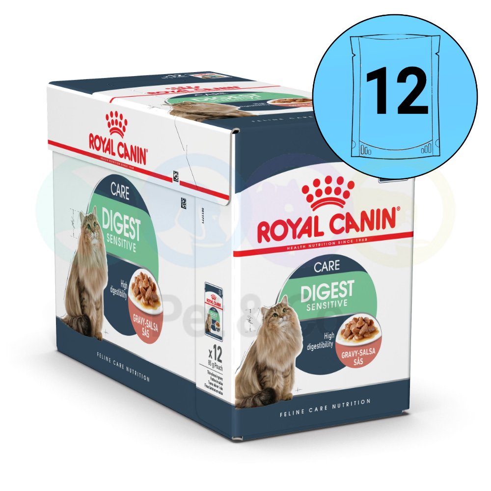 Lot Royal Canin Chunks in Gravy for Cats with sensitive stomachs 12×85g
