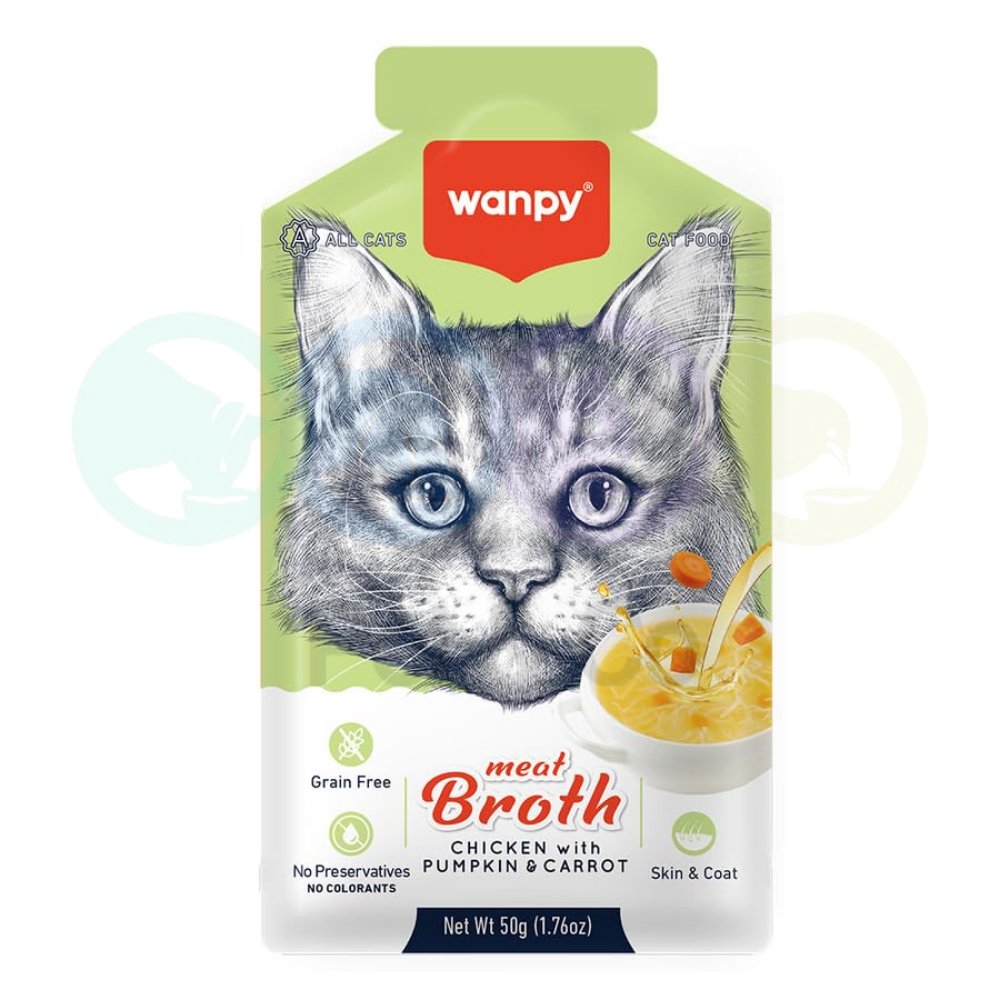 Wanpy Meat Broth with Chicken, Pumpkin & Carrots 50g