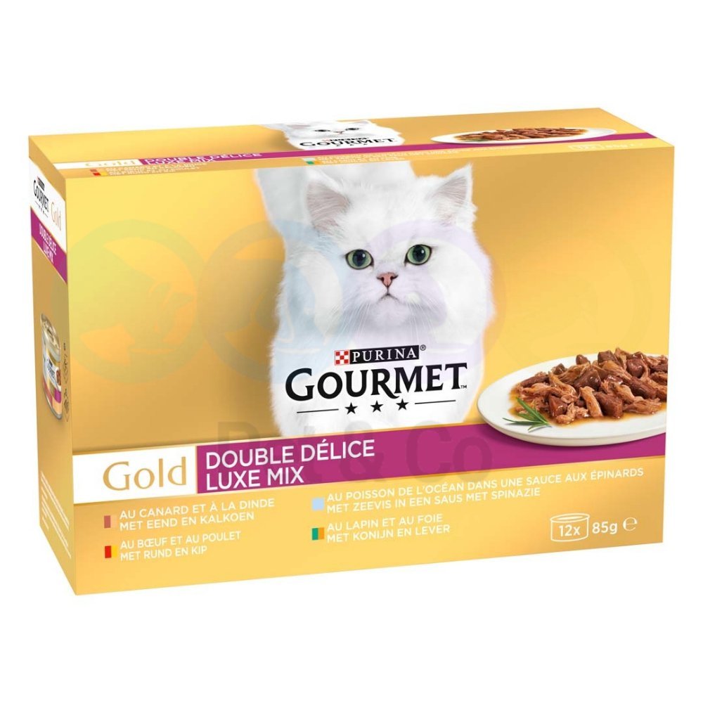 Lot Gourmet Gold Double Pleasure 12×85g