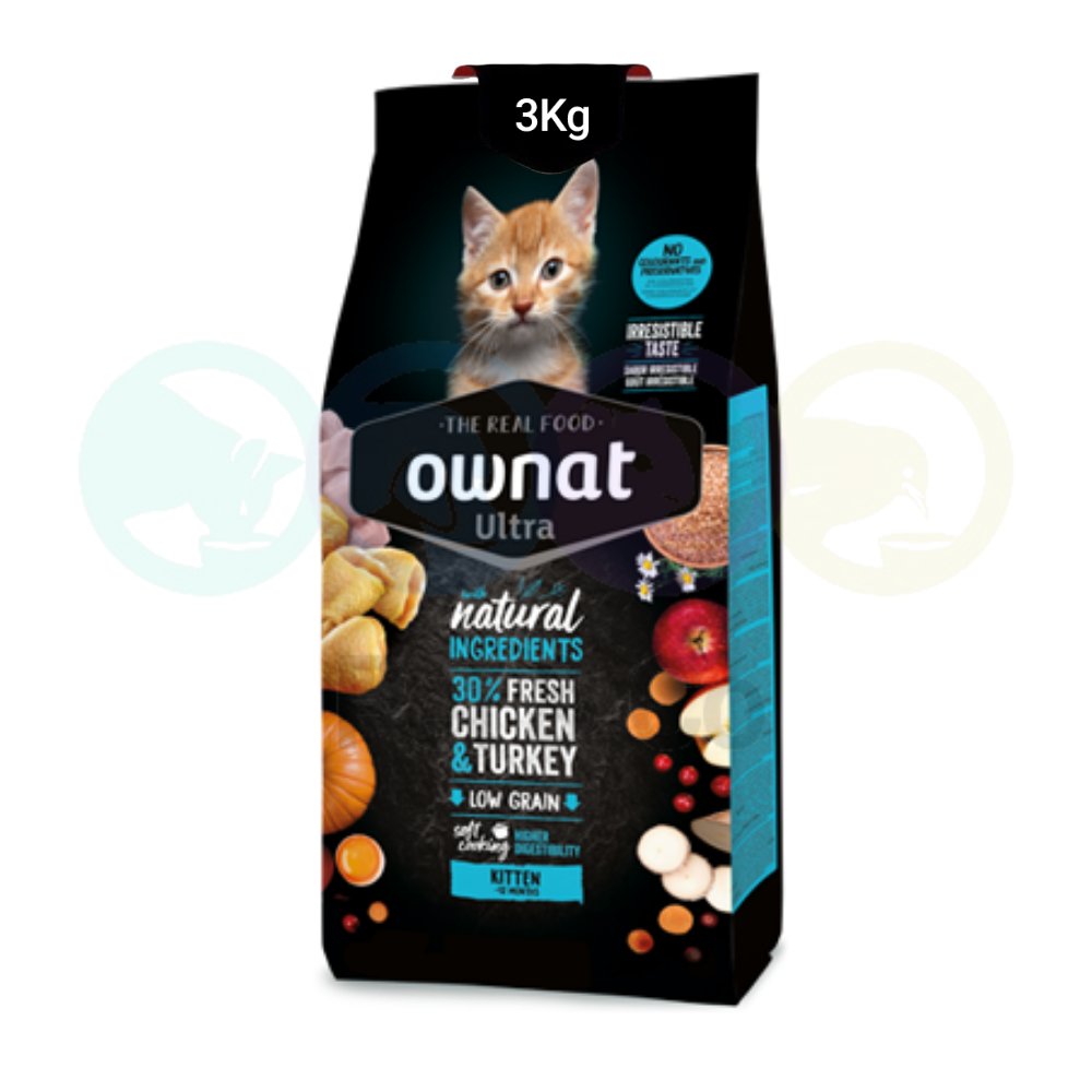 Ownat Ultra Kibbles for Kittens 3Kg
