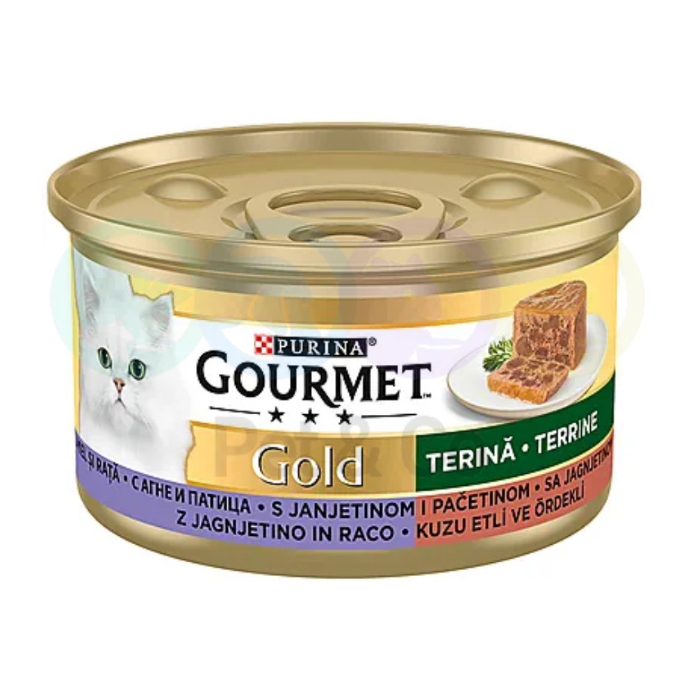 Gourmet Gold Terrine for Cats with Lamb & Duck 85g