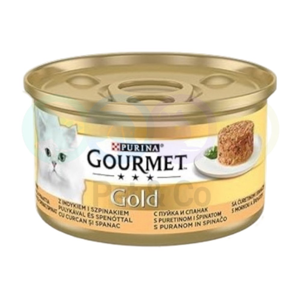 Gourmet Gold Tartelette for Cats with Turkey & Spinach 85g